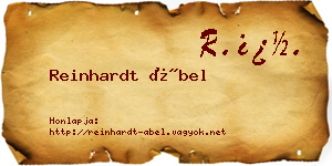 Reinhardt Ábel névjegykártya